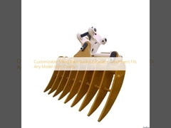 Customizable Tilting Rake Bucket Excavator Attachment Fits Any Model High Quality