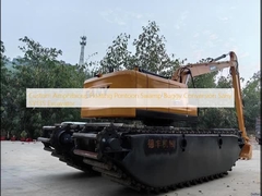 Custom Amphibious Floating Pontoon Swamp Buggy Conversion Sany SY135 Excavator