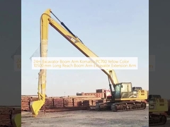 24m Excavator Boom Arm Komatsu PC700 Yellow Color 10500 mm Long Reach Boom Arm Excavator Extension Arm