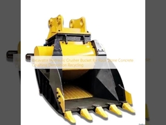 Excavator Hydraulic Crusher Bucket for Rock Stone Concrete Crushing Demolition Recycling