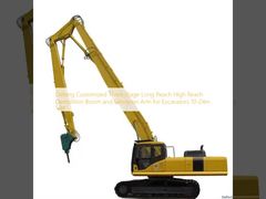 Defeng Customized Three Stage Long Reach High Reach Demolition Boom and  Extension Arm for Excavators 10-24m Size