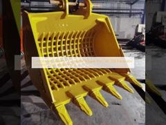 Customized Skeleton Excavator Bucket For CAT 330 Excavator Screening Net Attachment