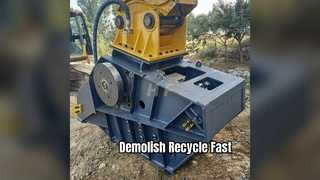 Excavator Crusher Bucket Rock Demolition Concrete